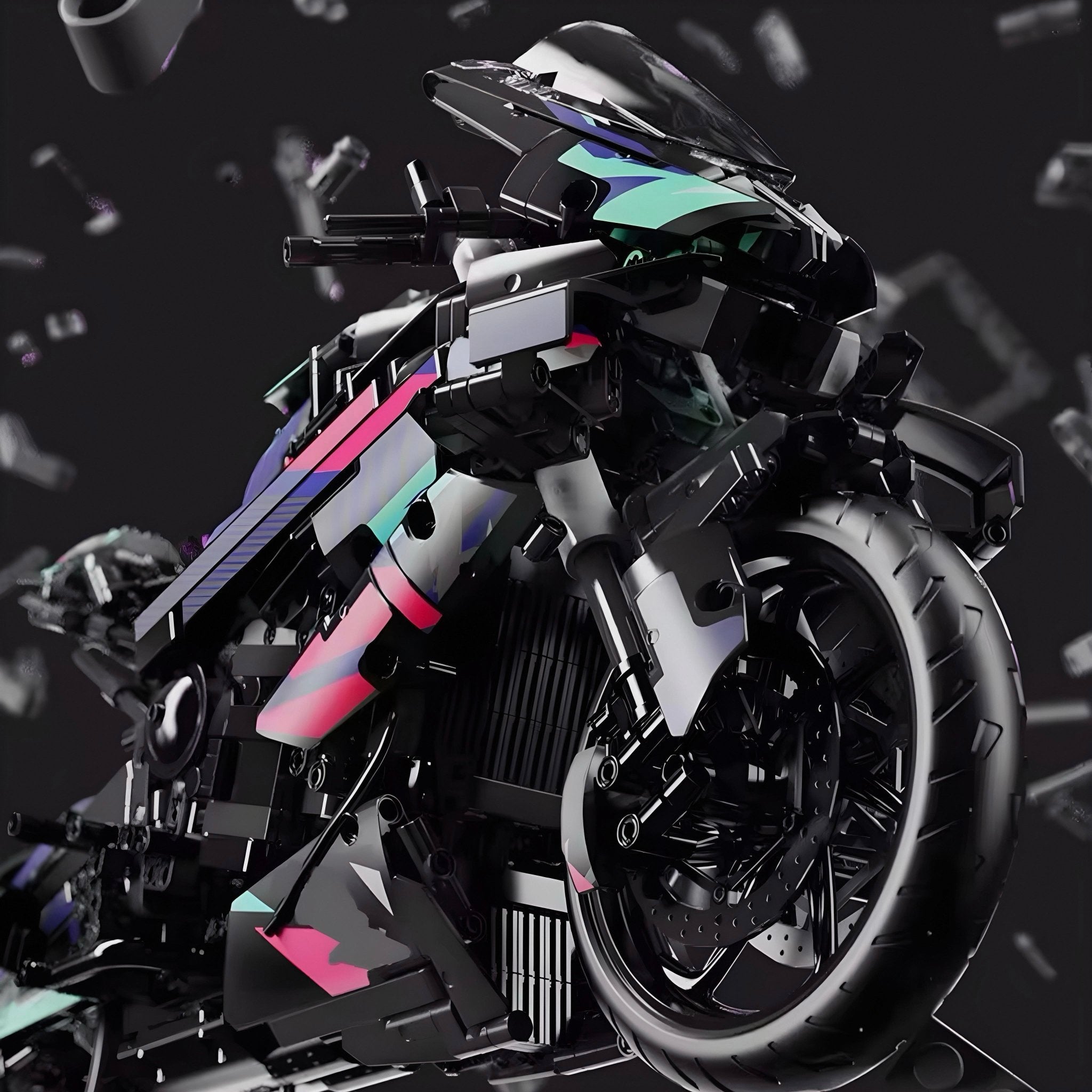 BMW S1000RR Cyberpunk - Building Set | Power Brickz