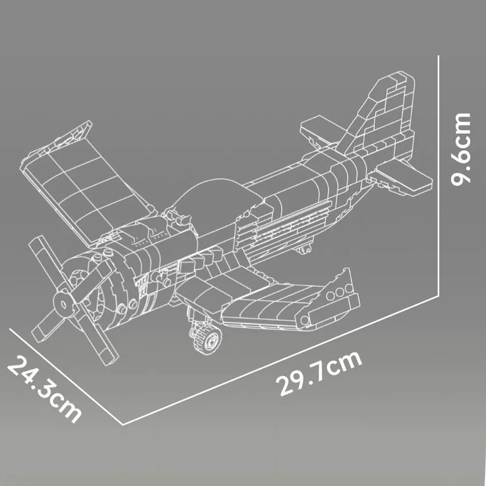 Brazilian Propeller - Driven Racing Aircraft | 562pcs - Power Brickz