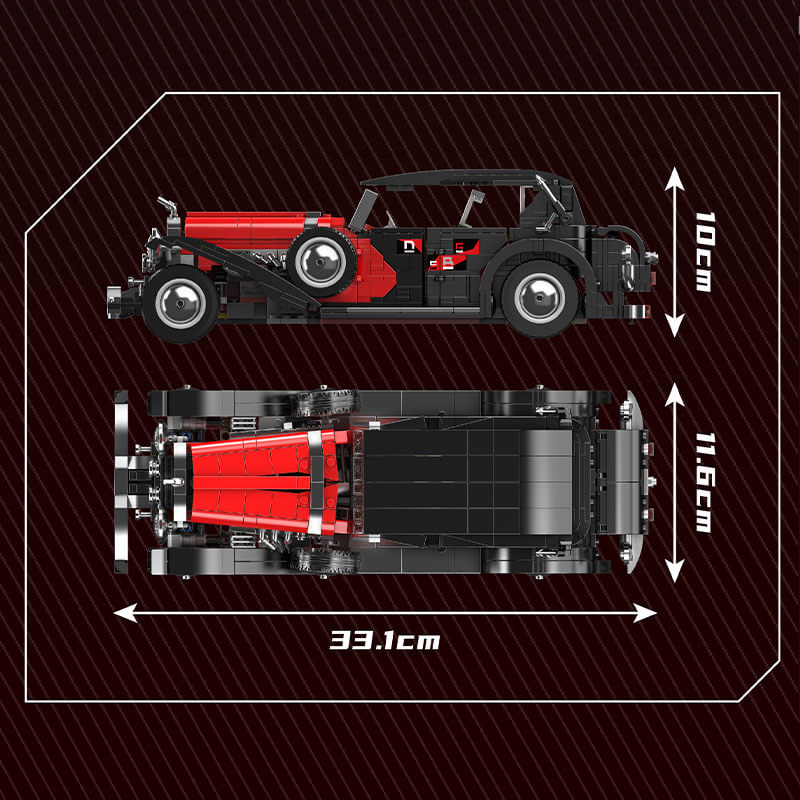 Classic British TLuxury Sedan - Building Blocks Set | Power Brickz