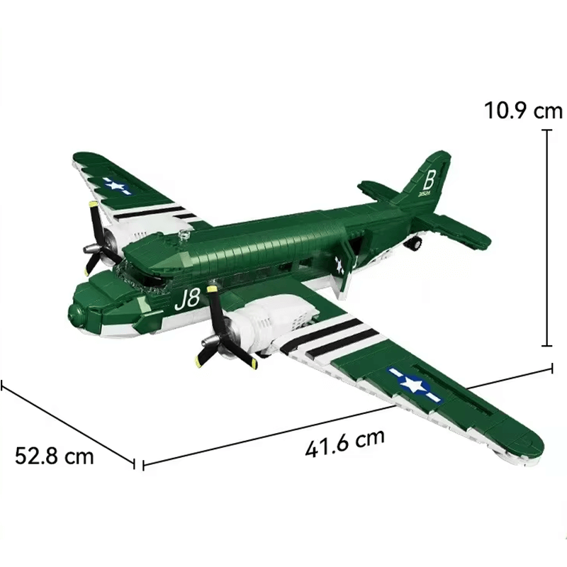 C47 Transport Aircraft - Building Set | Power Brickz