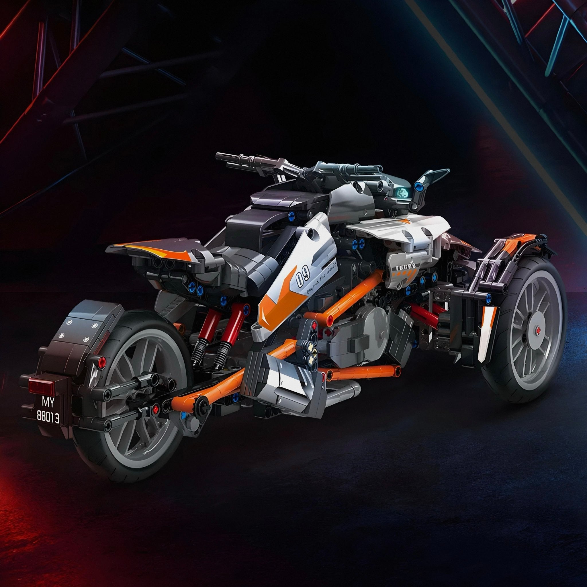 2021 Sport Touring Trike Motorcycle Building Blocks | 1228 Pcs