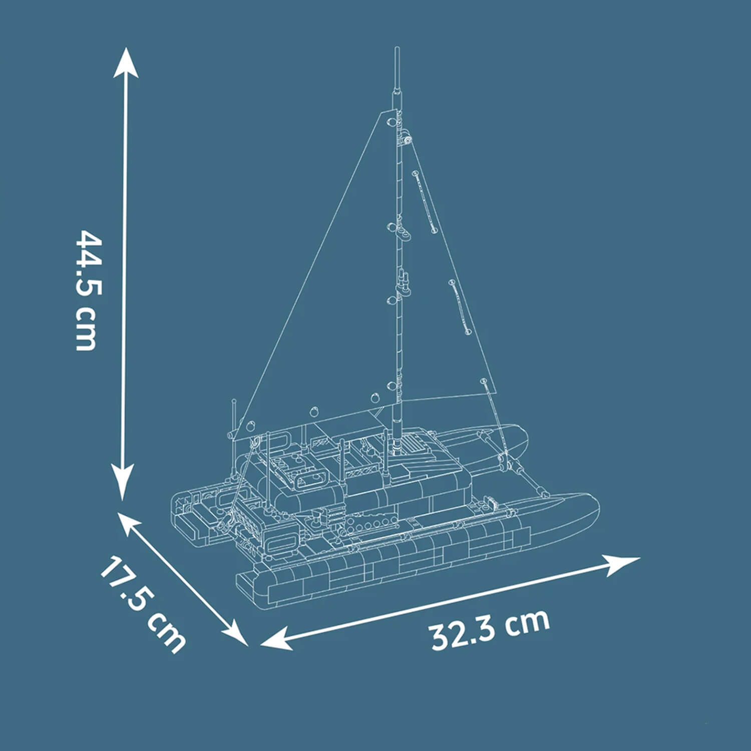 Luxury Catamaran Yacht - Building Blocks Set | Power Brickz