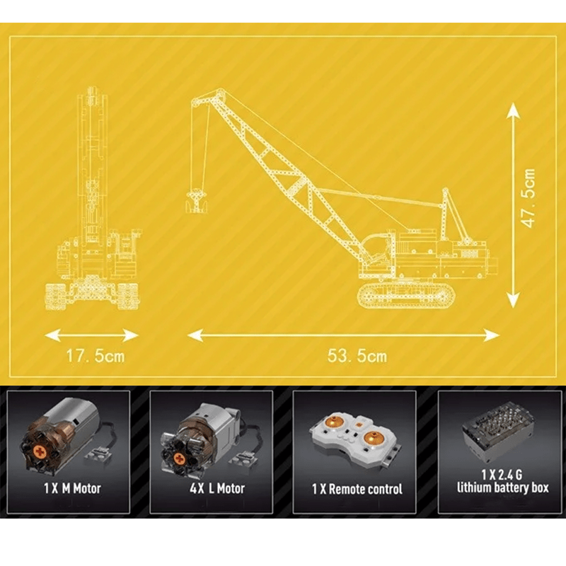 RC Crawler Crane - Building Set | Power Brickz