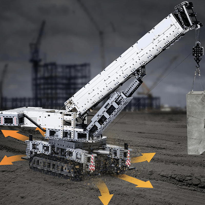 Motorized Heavy-Duty Crane - Building Set | Power Brickz