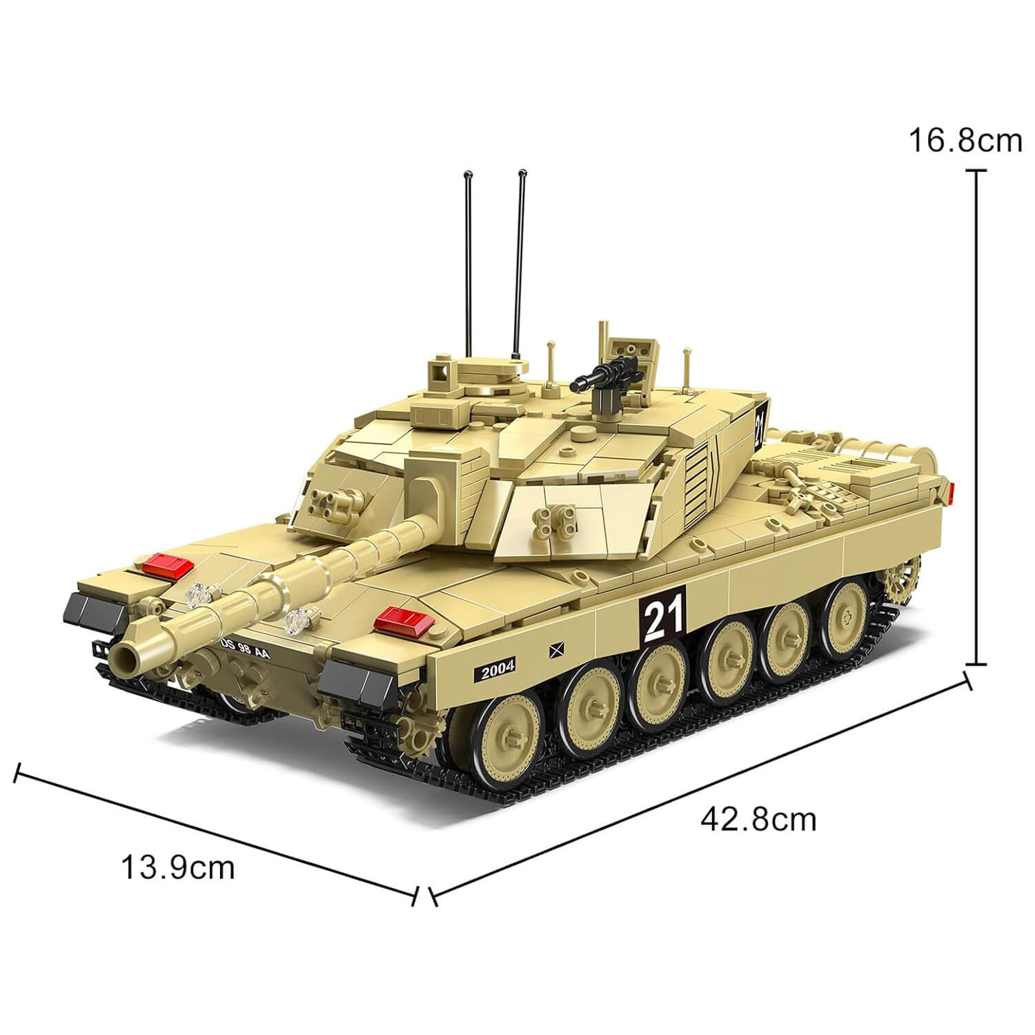 Challenger 2 Battle Tank RC - Building Set | Power Brickz