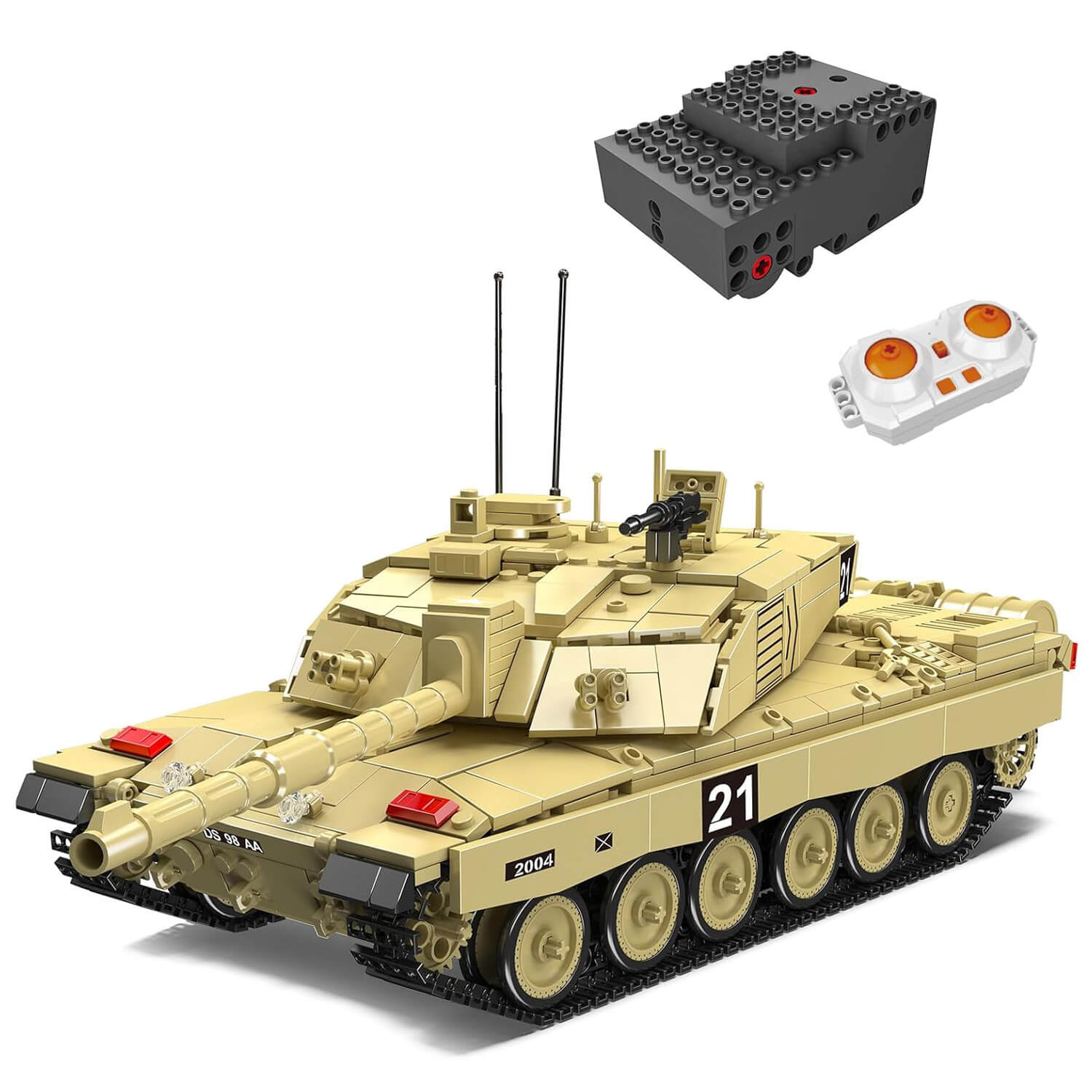 Challenger 2 Battle Tank RC - Building Set | Power Brickz