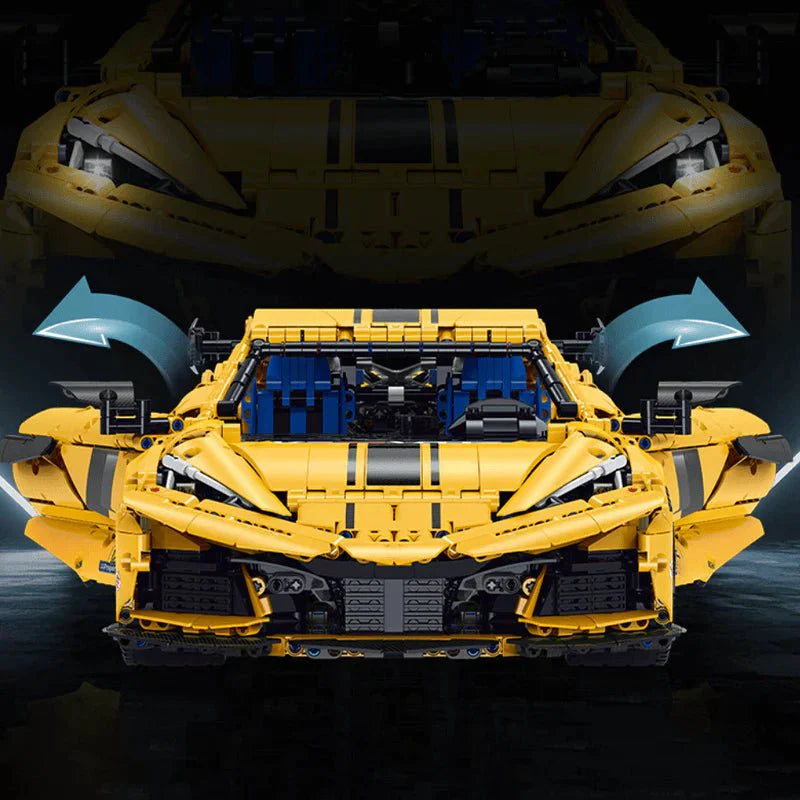 Mid-Engine American Supercar - Building Set | Power Brickz