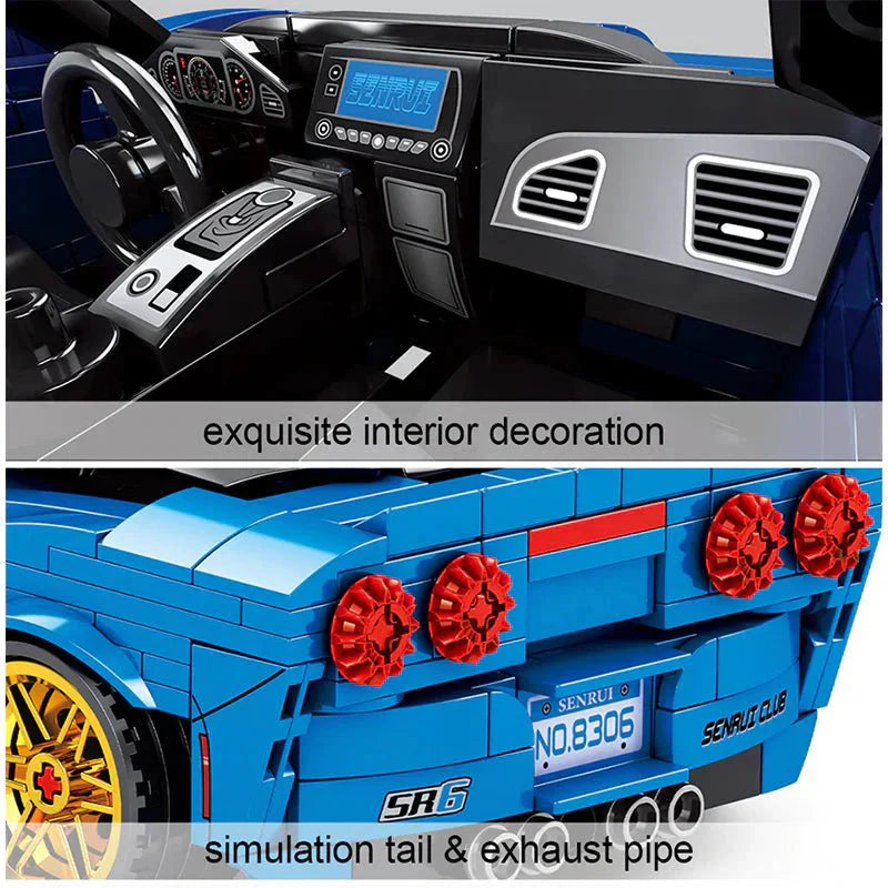 American V8 Sports Coupe - Building Set | Power Brickz