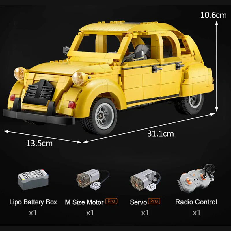 Vintage Citroen 2CV - Building Blocks Set | Power Brickz