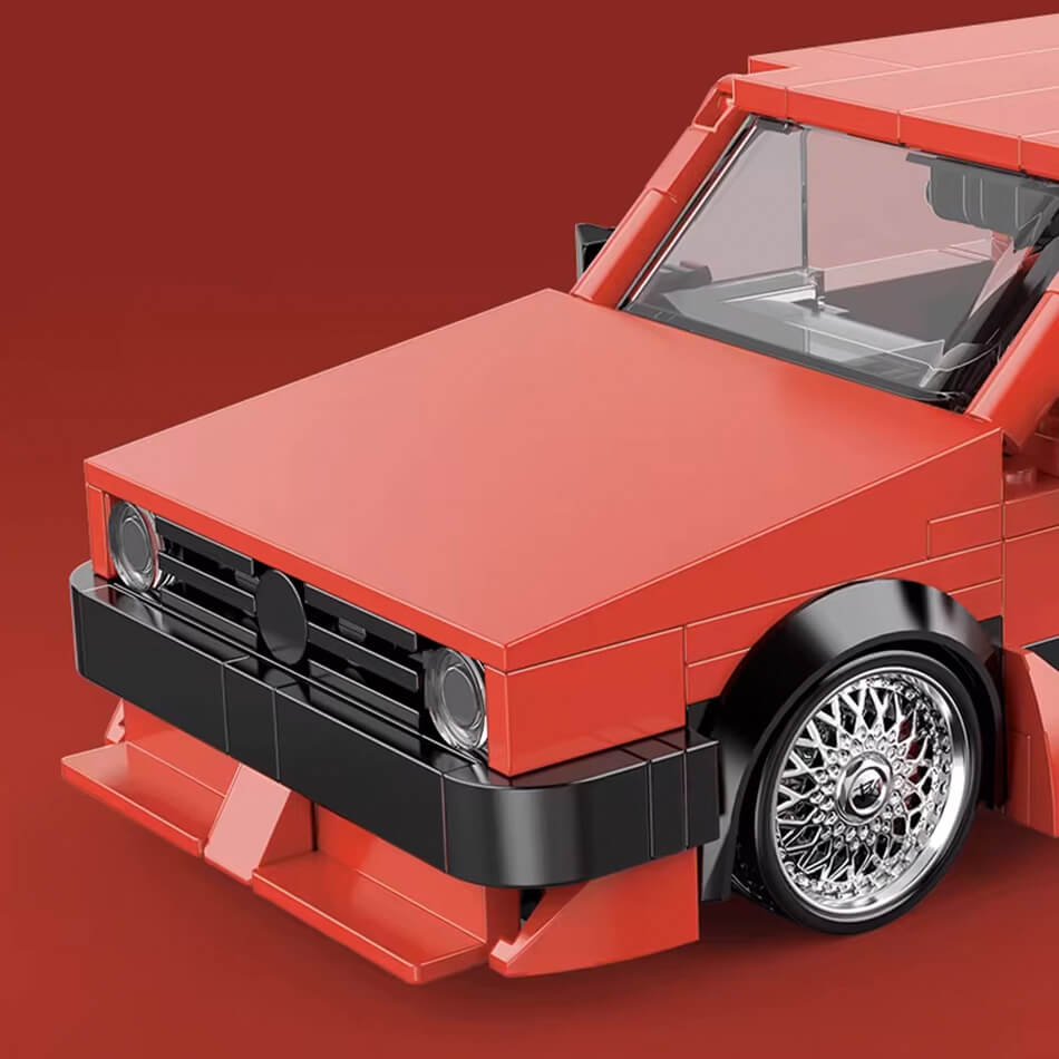 Classic Retro Golf MKII Hatchback - Building Blocks Set | Power Brickz