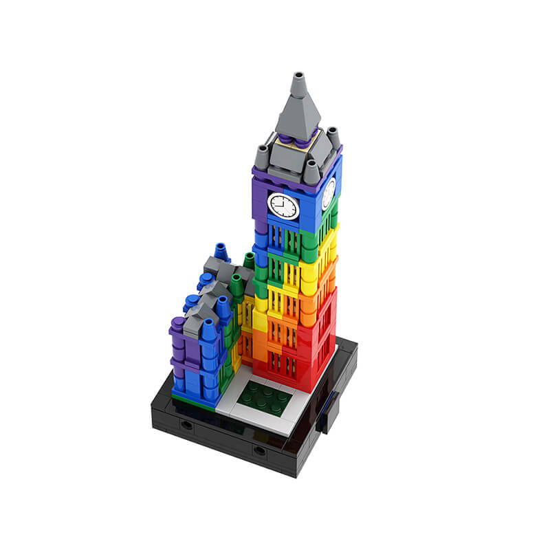 Colorful Big Ben II - Building Set | Power Brickz