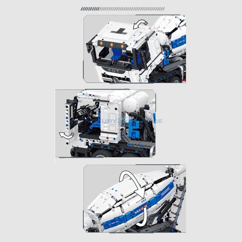 Concrete Mixer Truck - Building Blocks Set | Power Brickz