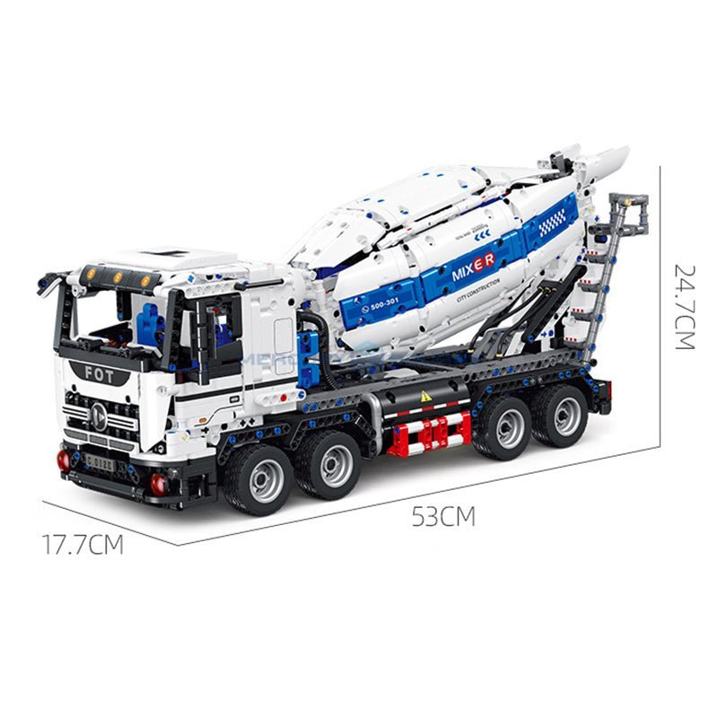 Concrete Mixer Truck - Building Blocks Set | Power Brickz