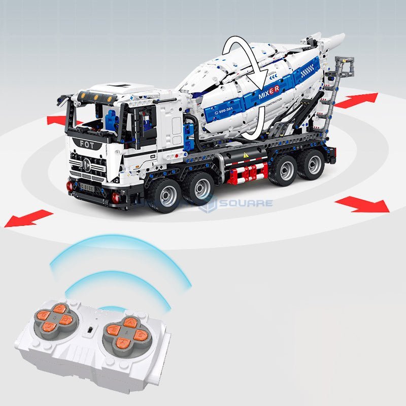 Concrete Mixer Truck - Building Blocks Set | Power Brickz