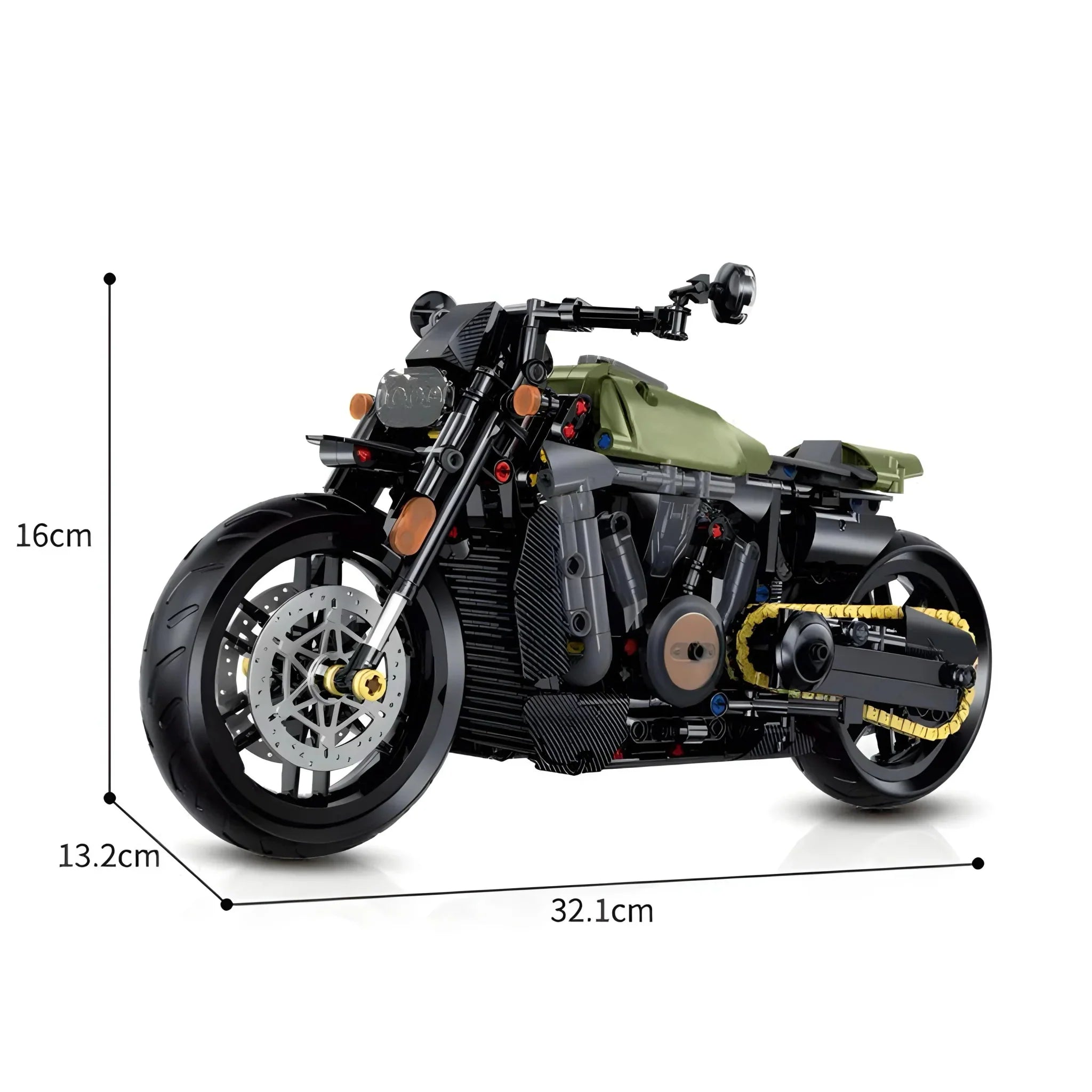 Custom V-Twin Chopper - Building Set | Power Brickz