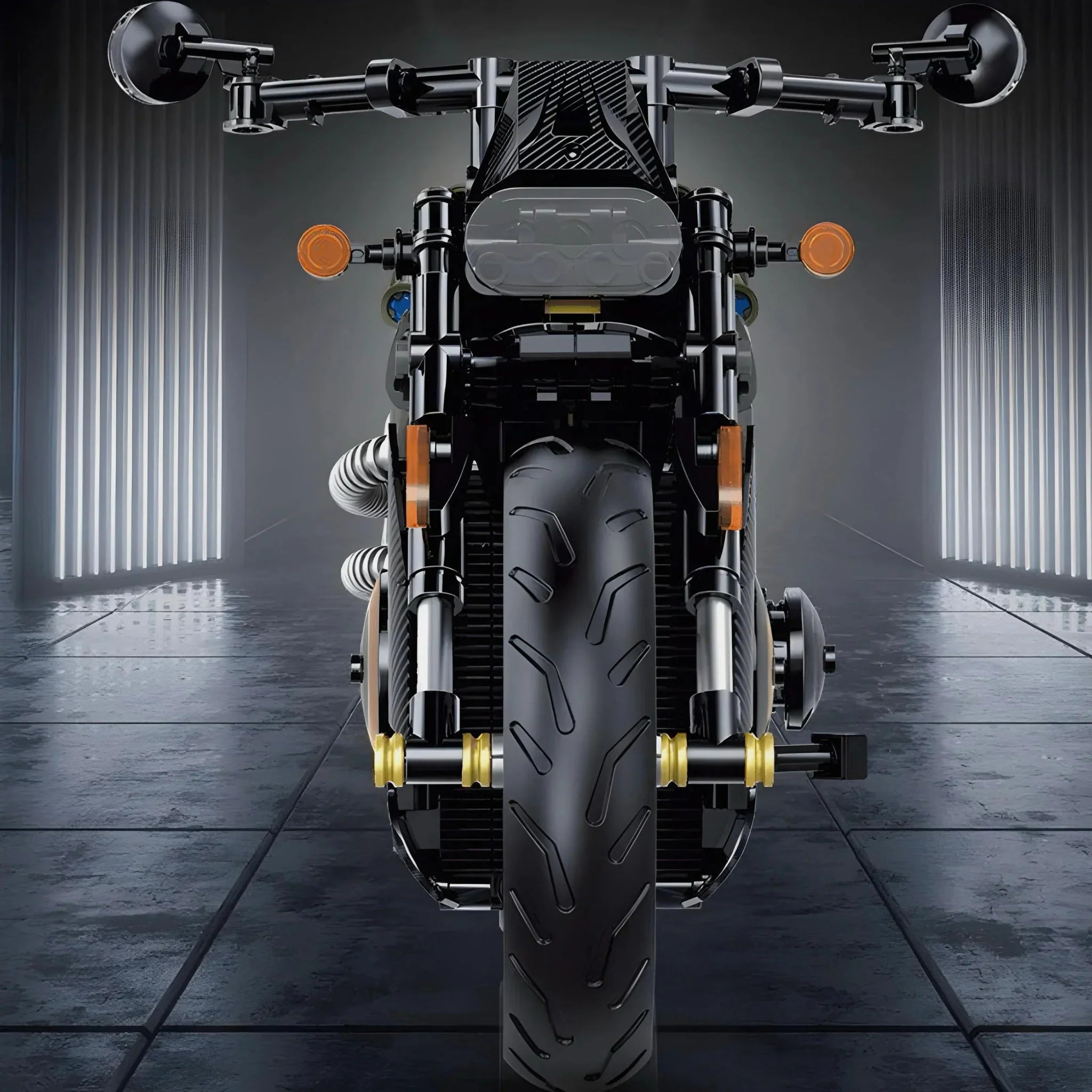 Custom V-Twin Chopper - Building Set | Power Brickz