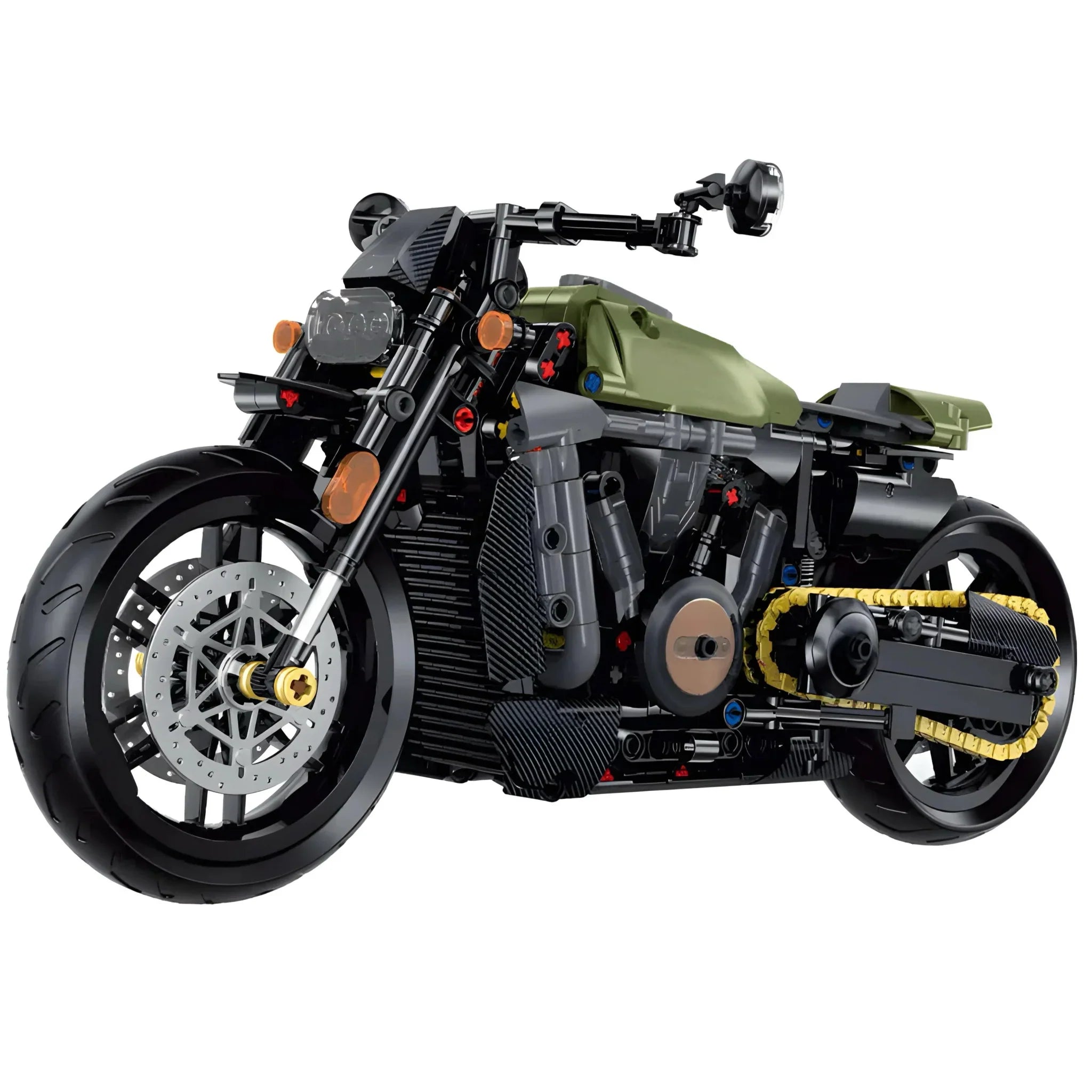 Custom V-Twin Chopper - Building Set | Power Brickz