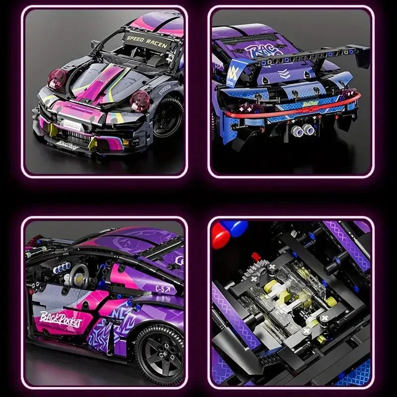 CyberpunkGT Race Coupe - Building Blocks Set | Power Brickz