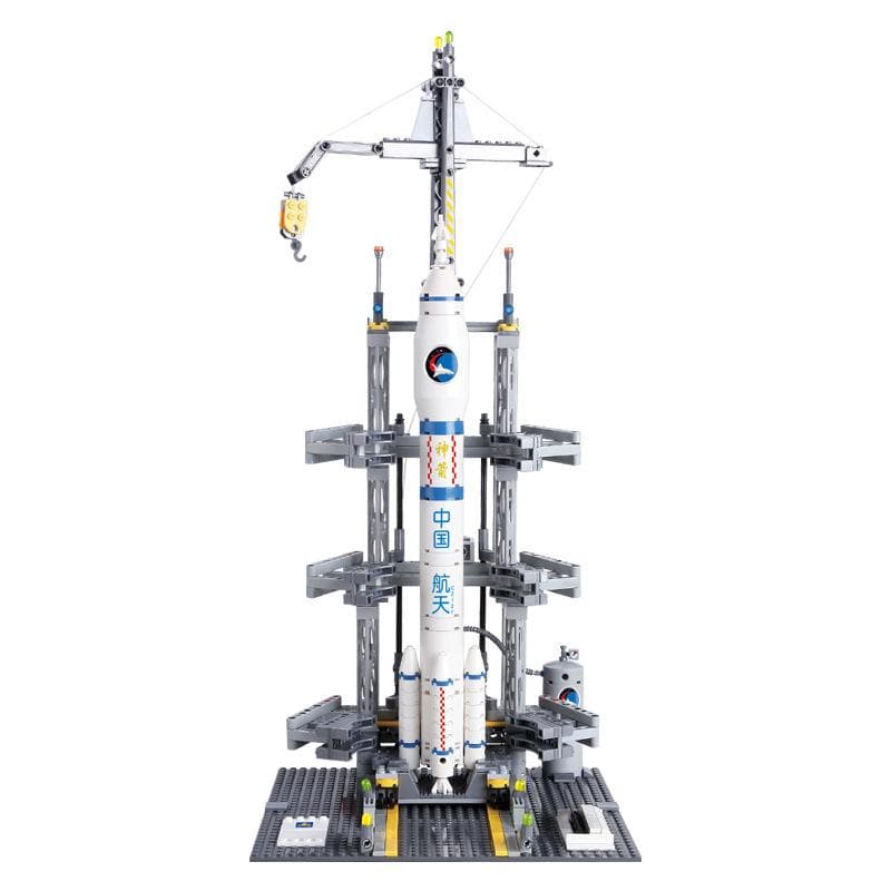 CZ-2F Space Rocket Launch Station - Building Set | Power Brickz