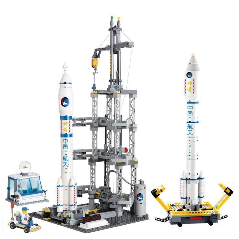 CZ-2F Space Rocket Launch Station - Building Set | Power Brickz
