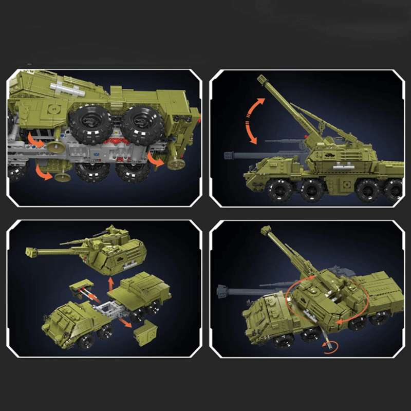 Dana Self-Propelled Artillery Tank - Building Set | Power Brickz