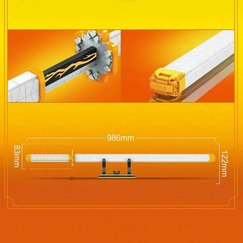 Demon Slayer Zenitsu Katana Sword Bricks Toy | 956pcs - Power Brickz