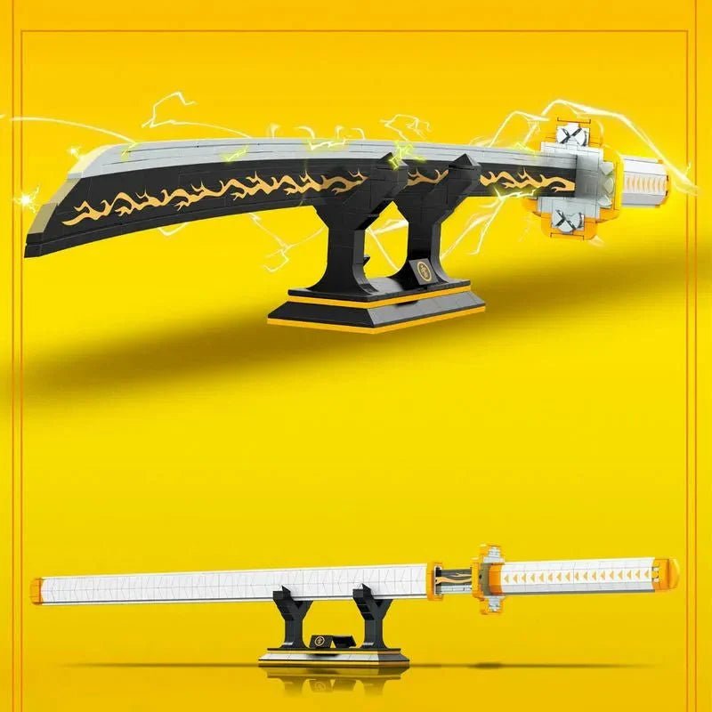 Demon Slayer Zenitsu Katana Sword Bricks Toy | 956pcs - Power Brickz