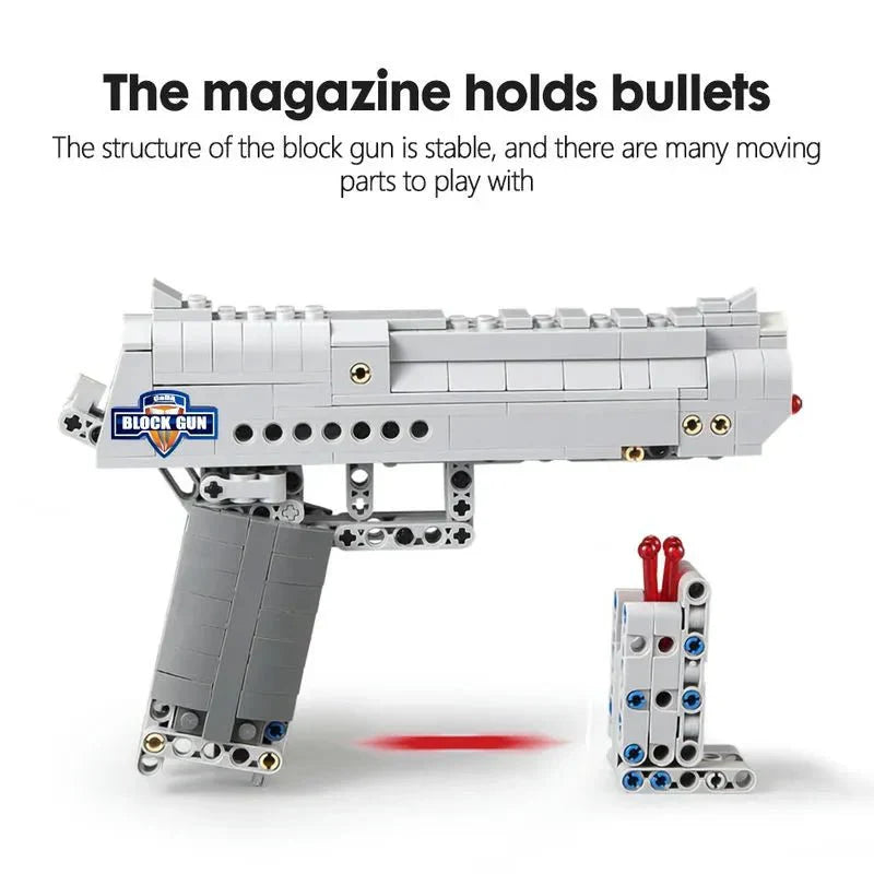 Desert Eagle Pistol Military - Building Set | Power Brickz