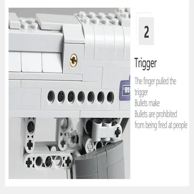 Desert Eagle Pistol Military - Building Set | Power Brickz