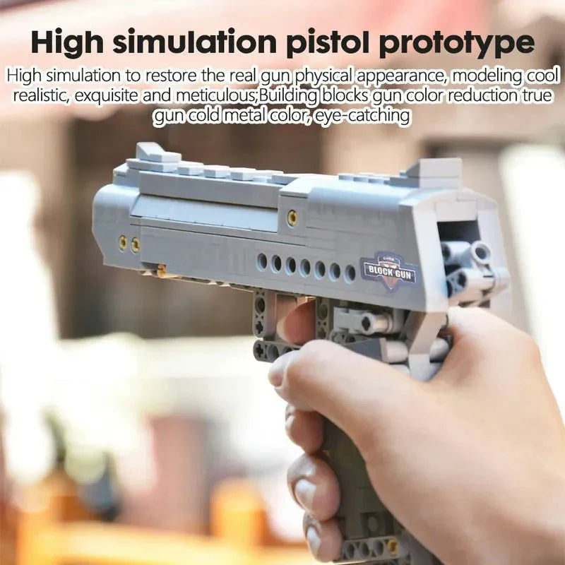 Desert Eagle Pistol Military - Building Set | Power Brickz