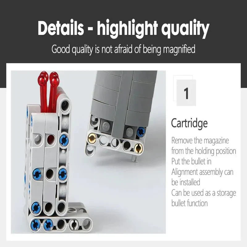 Desert Eagle Pistol Military - Building Set | Power Brickz