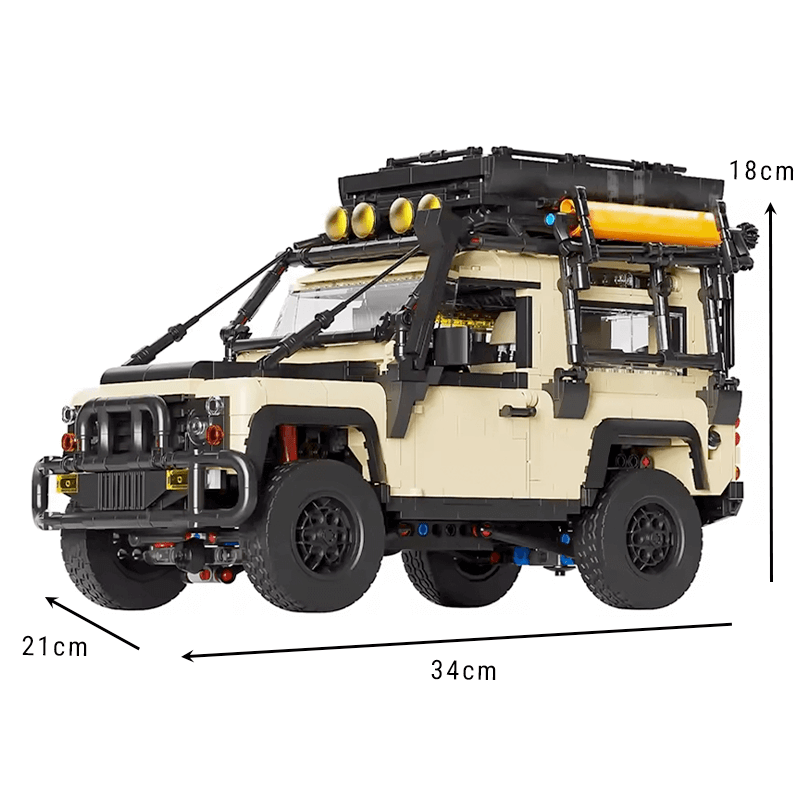 British All-Terrain Defender 4x4 - Building Blocks Set | Power Brickz