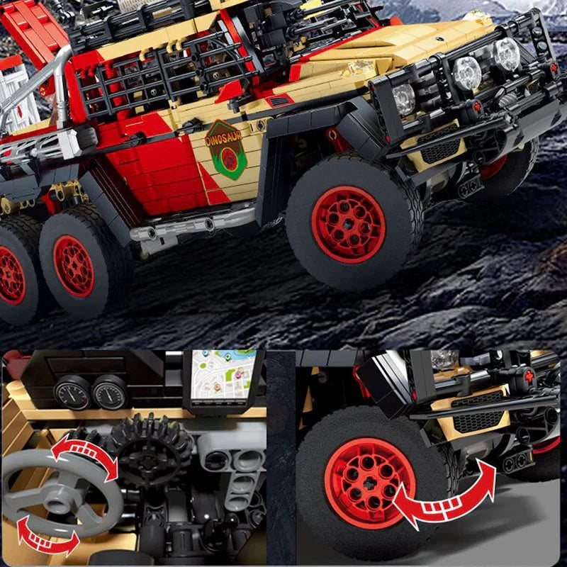 Jurassic Dino Hunter Off-Road Truck - Building Blocks Set | Power Brickz