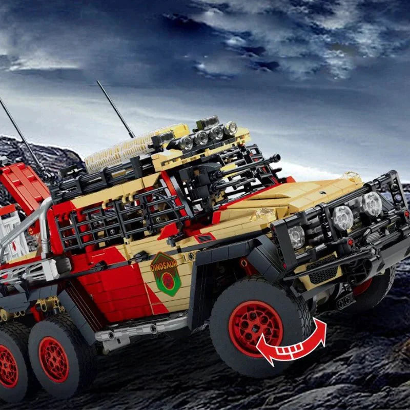 Jurassic Dino Hunter Off-Road Truck - Building Blocks Set | Power Brickz