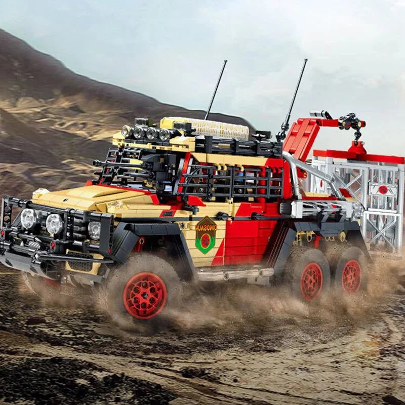 Jurassic Dino Hunter Off-Road Truck - Building Blocks Set | Power Brickz