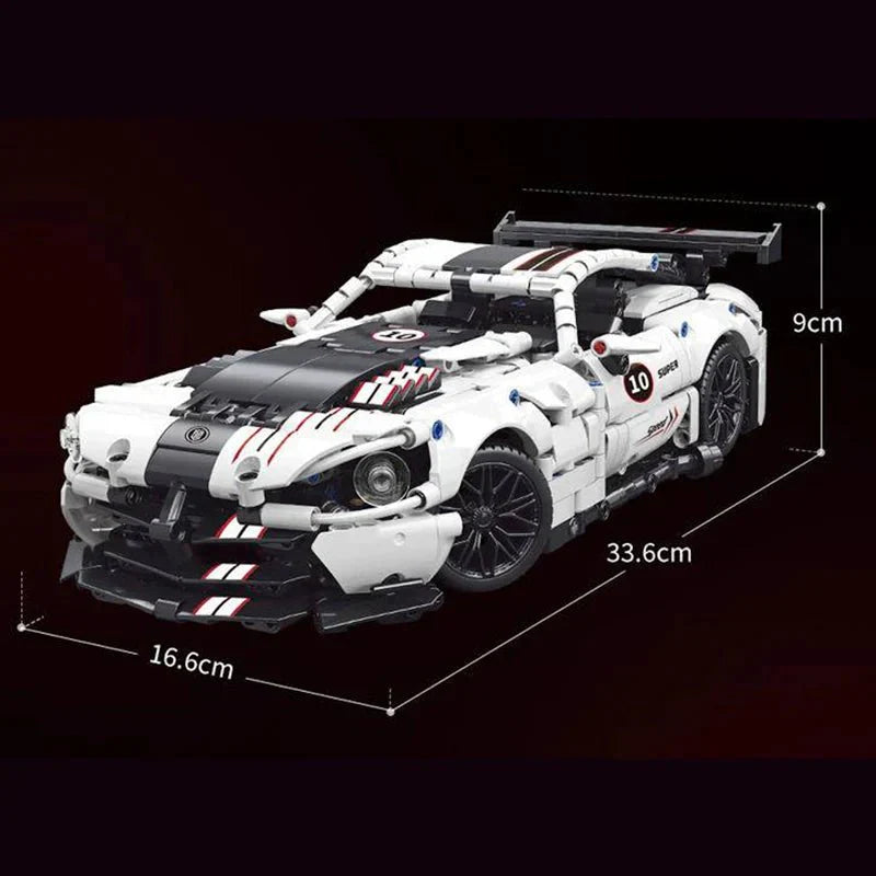 Track-Ready American Supercar - Building Set | Power Brickz