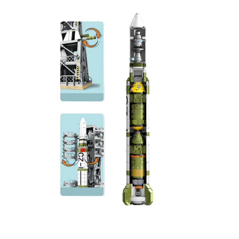 Dongfanghong Satellite Launch Pad - Building Set | Power Brickz