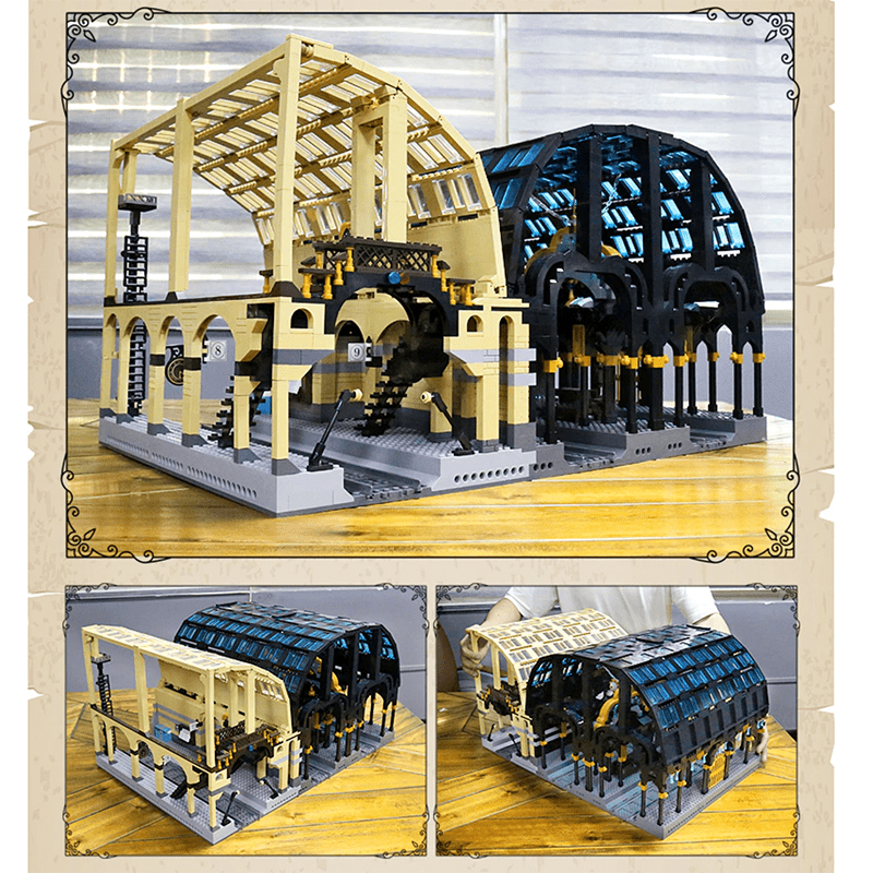 Dual Train Station - Building Set | Power Brickz