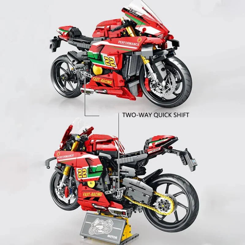 V4 Racing Superbike - Building Set | Power Brickz