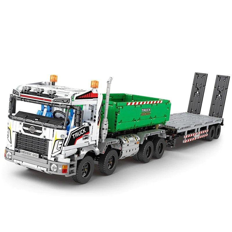 Dump Truck with Trailer - Building Blocks Set | Power Brickz