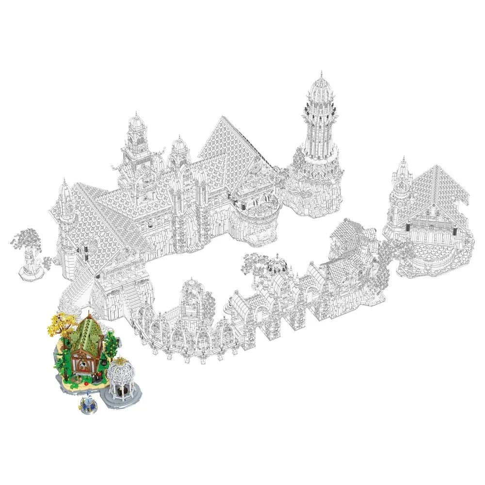 Elven Mountain Sanctuary | 37897pcs - Power Brickz