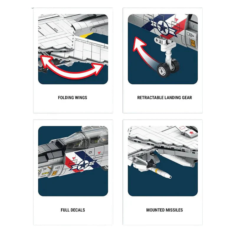 F14 Tomcat - Building Set | Power Brickz