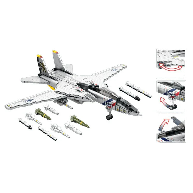 F14 Tomcat - Building Set | Power Brickz