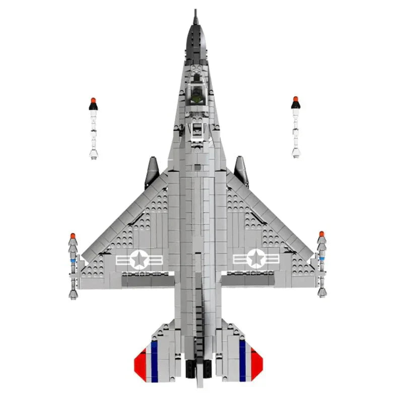 F16 Fighter Jet - Building Set | Power Brickz