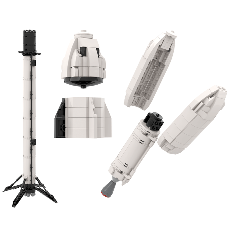 Falcon 9 & Crew Dragon - Building Set | Power Brickz