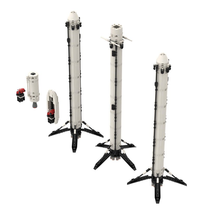 Falcon Heavy Rocket - Building Set | Power Brickz