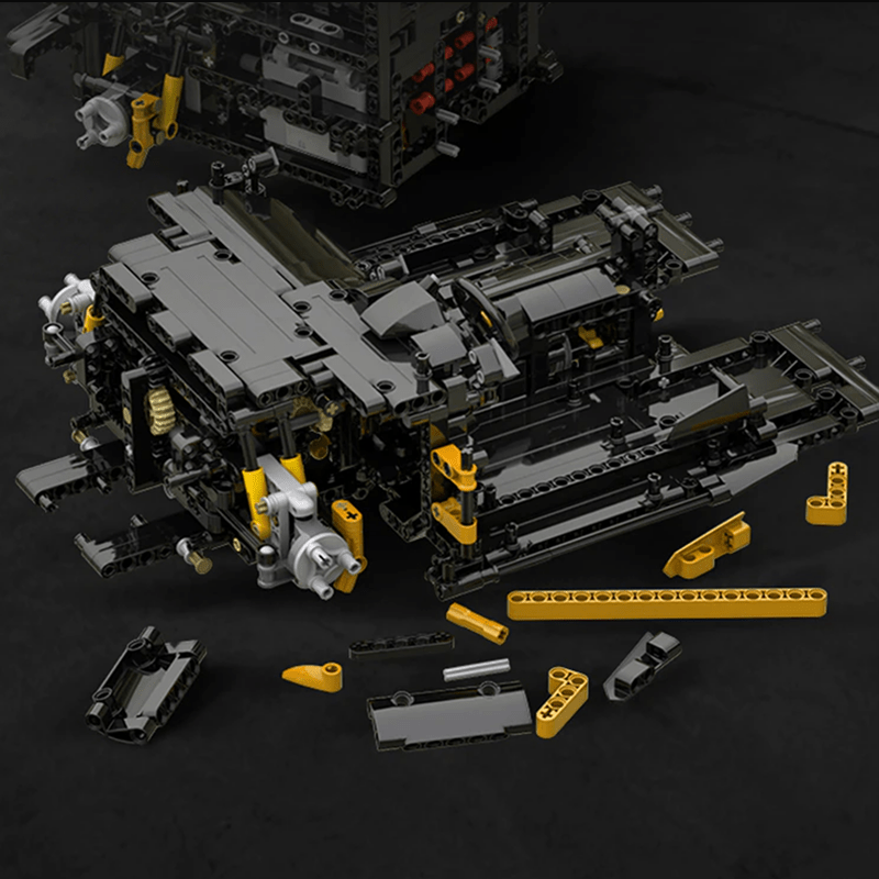 V8 FItalian Track Supercar Yellow - Building Blocks Set | Power Brickz