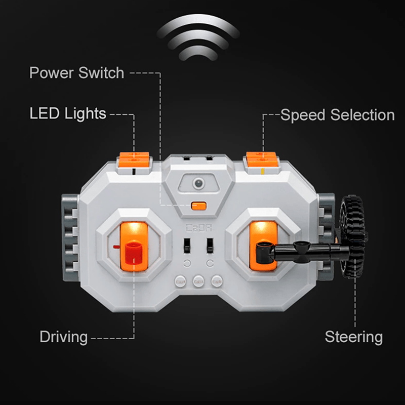 V8 FItalian Track Supercar Yellow - Building Blocks Set | Power Brickz
