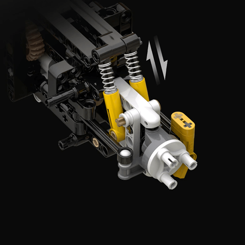 V8 FItalian Track Supercar Yellow - Building Blocks Set | Power Brickz