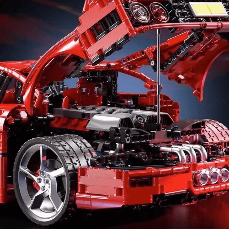 Twin-Turbo FSupercar Icon - Building Blocks Set | Power Brickz